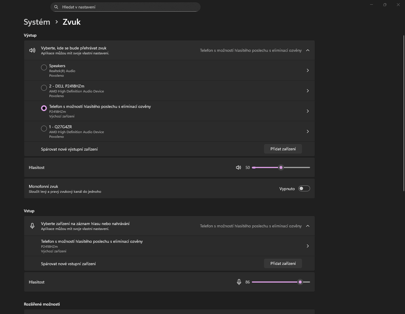 Povolení v systému