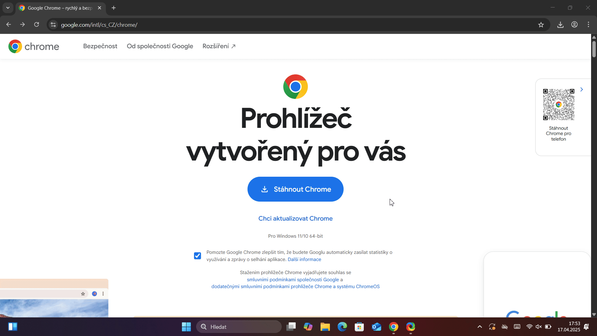 Instalace aplikace přes web - Využívání aplikací na PC