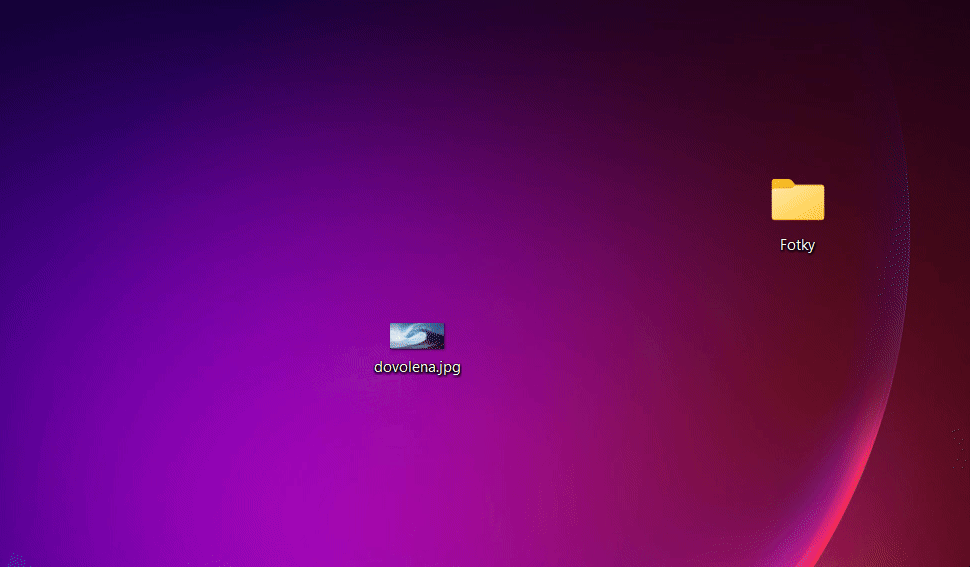 Kliknutí levým tlačítkem - Základní ovládání PC