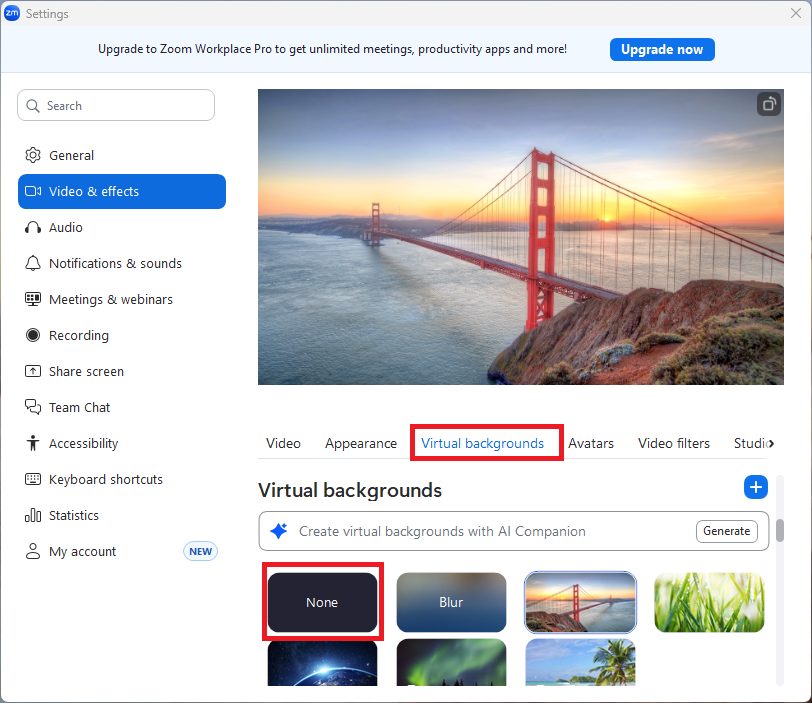 Okno s nastavením pozadí