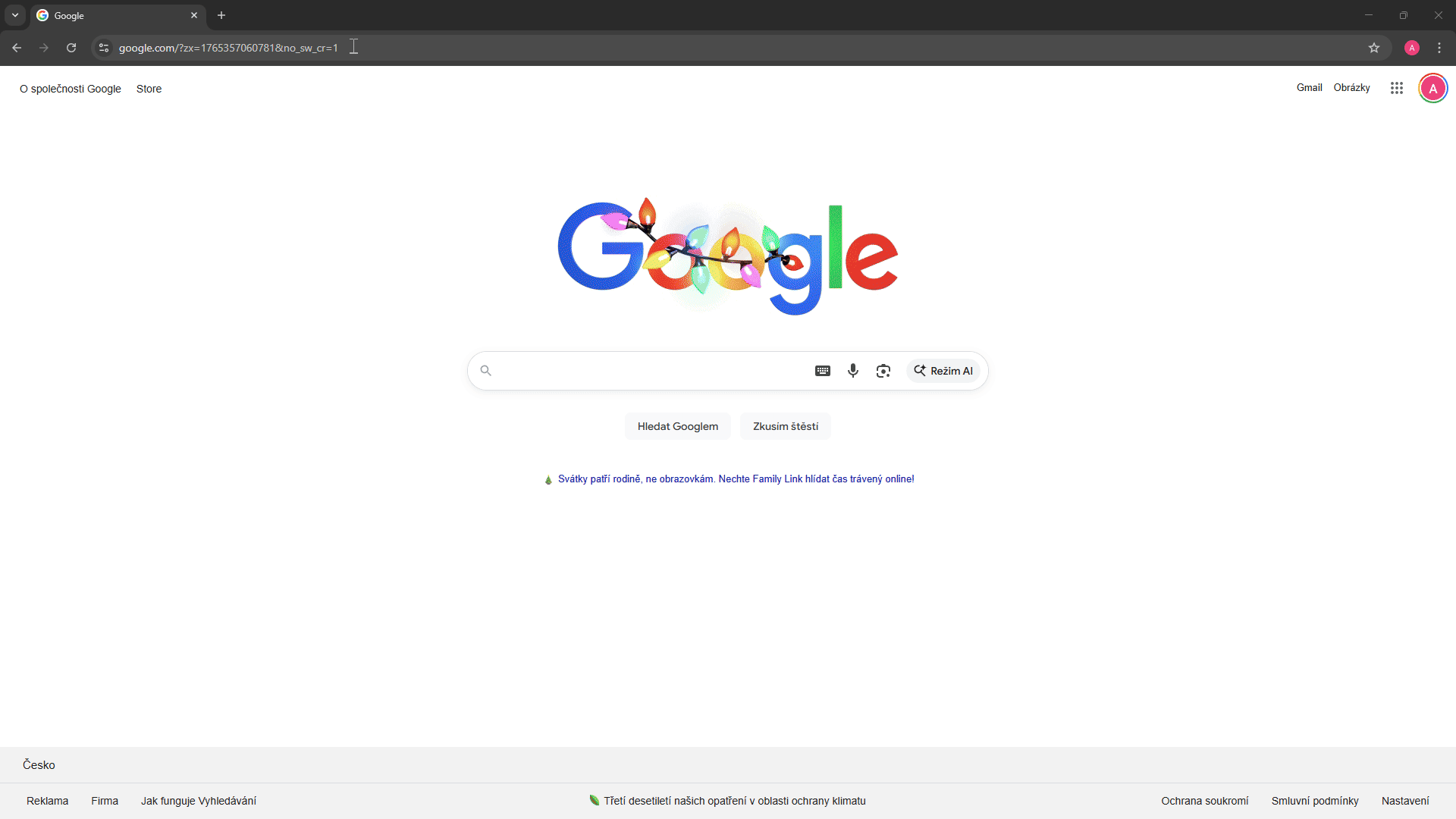 Připojení přes web