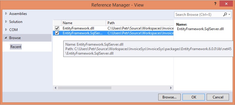 Reference ve Visual Studio - Databáze v C# - ADO.NET