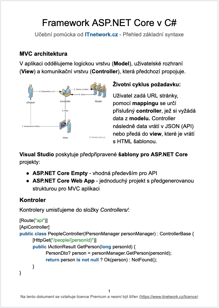 Základy ASP.NET Core MVC