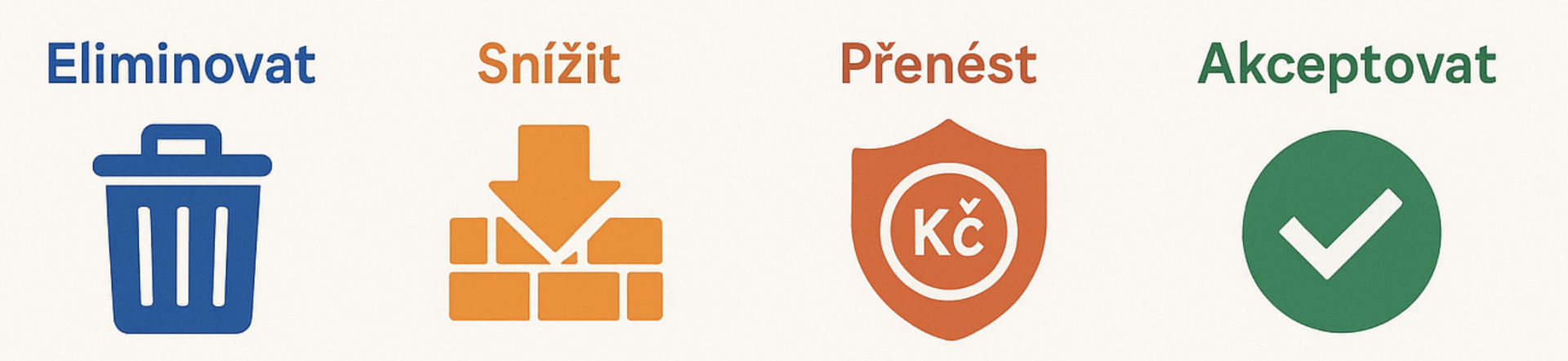 Schéma pro rozhodnutí, co udělat s rizikem - Kybernetická bezpečnost a NIS2