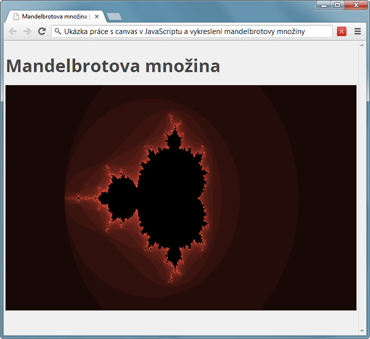 Mandelbrotova množina - JavaScript zdrojákoviště - Základní konstrukce jazyka