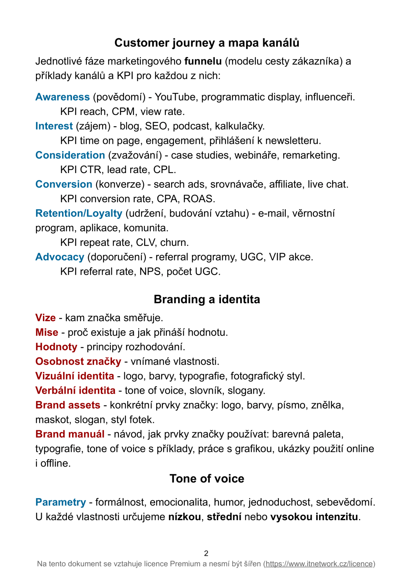 Tahák základů marketingu – ukázka - Základy online marketingu