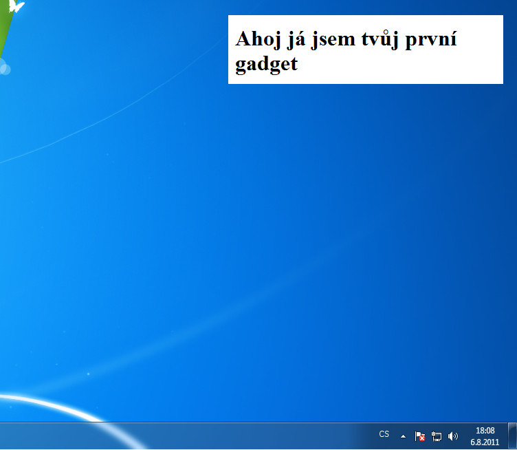 Váš první Gadget - Windows