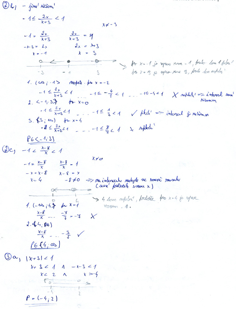 Matematická analýza – Rovnice a nerovnice