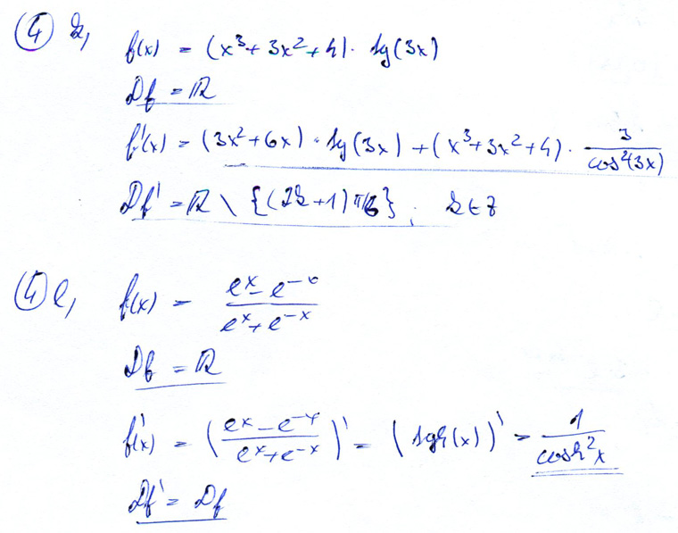 Matematická analýza – Spojitost funkce a derivace