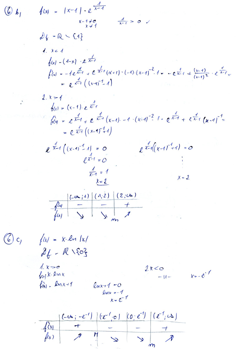 Matematická analýza – Opakování