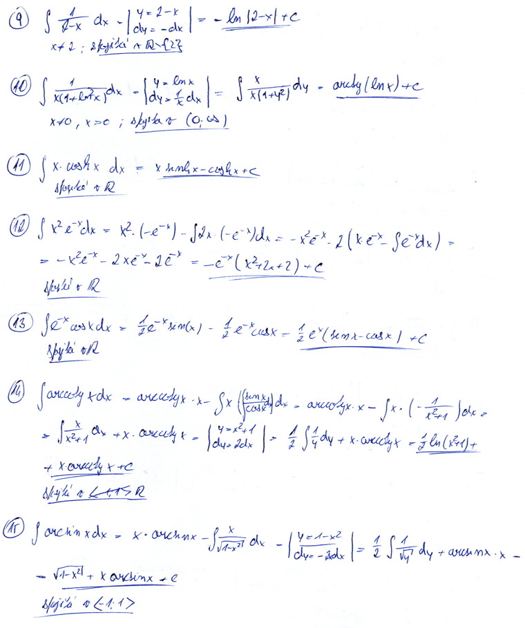 Matematická analýza – Neurčitý integrál