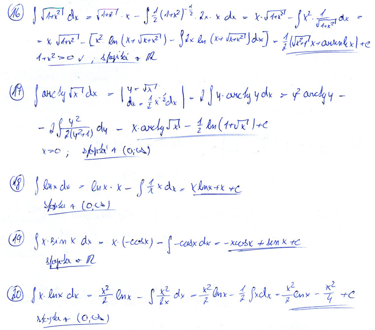 Matematická analýza – Neurčitý integrál