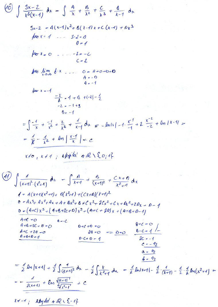 Matematická analýza – Neurčitý integrál 2