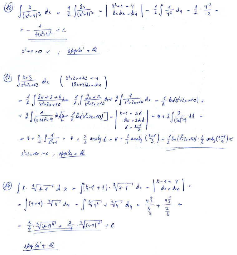 Matematická analýza – Neurčitý integrál 2