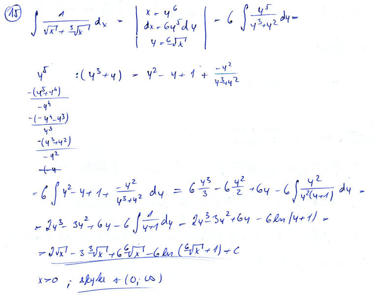 Matematická analýza – Neurčitý integrál 2